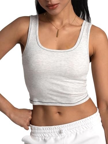 Heavenly Rib Stacy Crop Tank - Premium Ribbed Athletic Wear